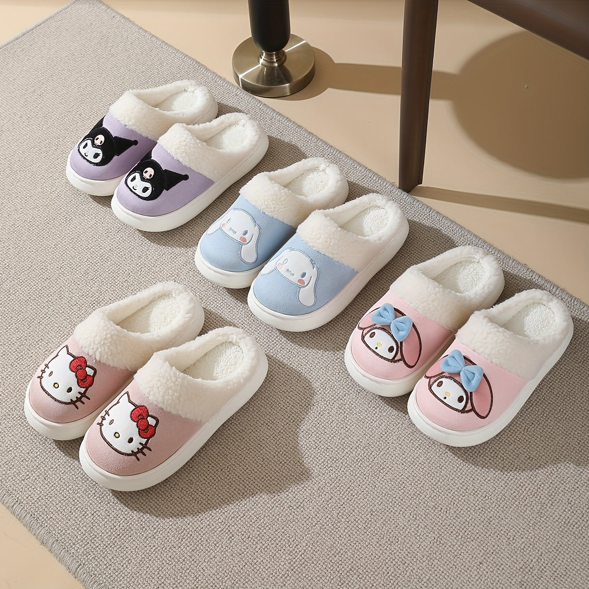 Women's Warm Cartoon Indoor Outdoor Slippers Anti-Slip Thick Soled