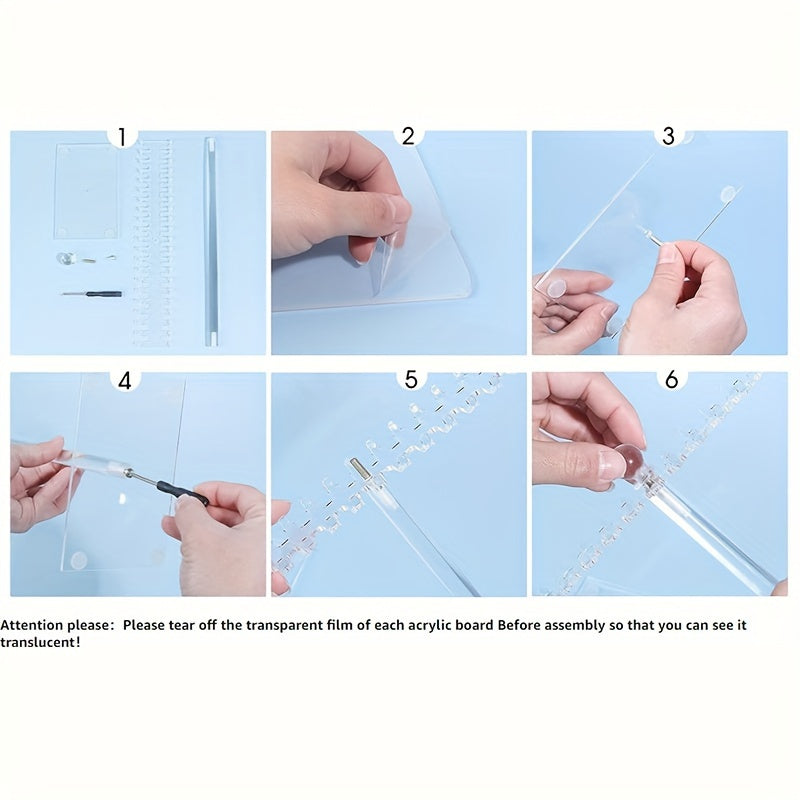 Acrylic Necklace Display Stand with Double-Sided Hooks Transparent Organizer for Jewelry