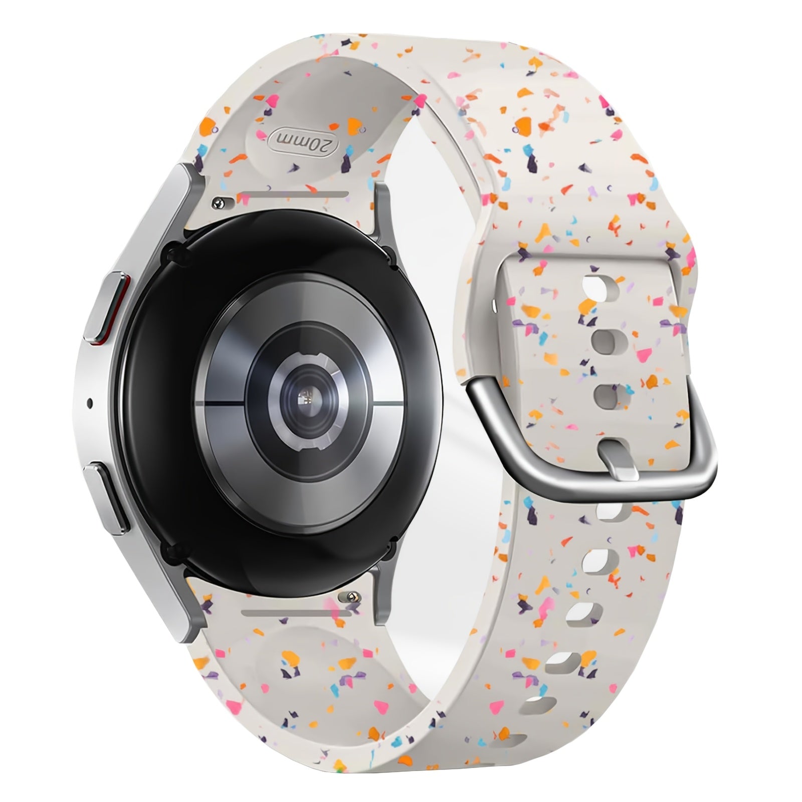 Samsung Galaxy Watch 4/5/6 uchun rang-barang silikon bilaguzuk, sozlanadigan kamar, erkaklar va ayollar uchun