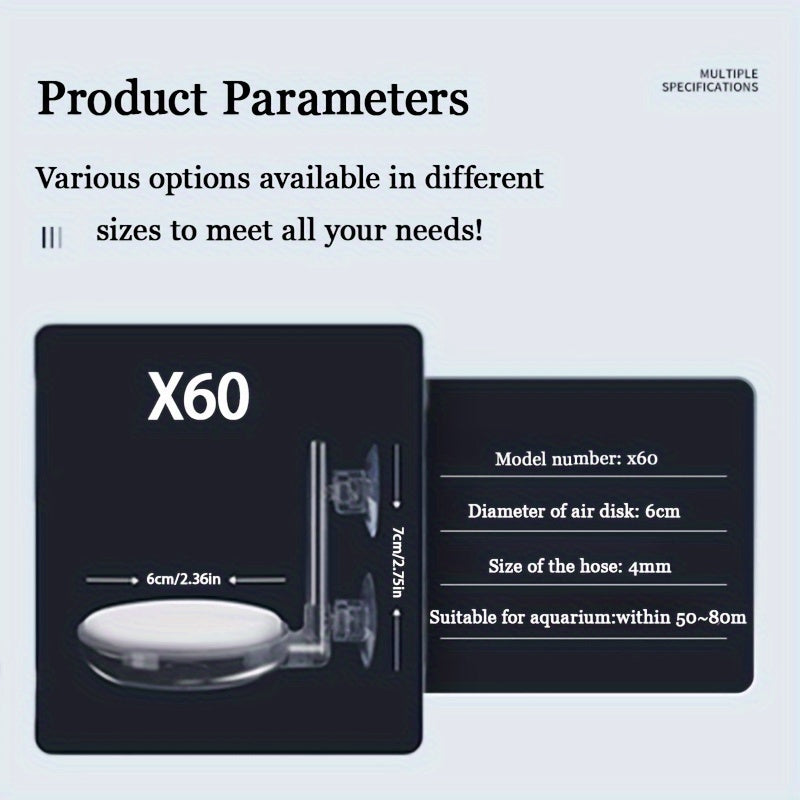 Aquarium Air Stone Kit Nano Bubble Diffuser with Quiet Control Valve for Fish Tanks