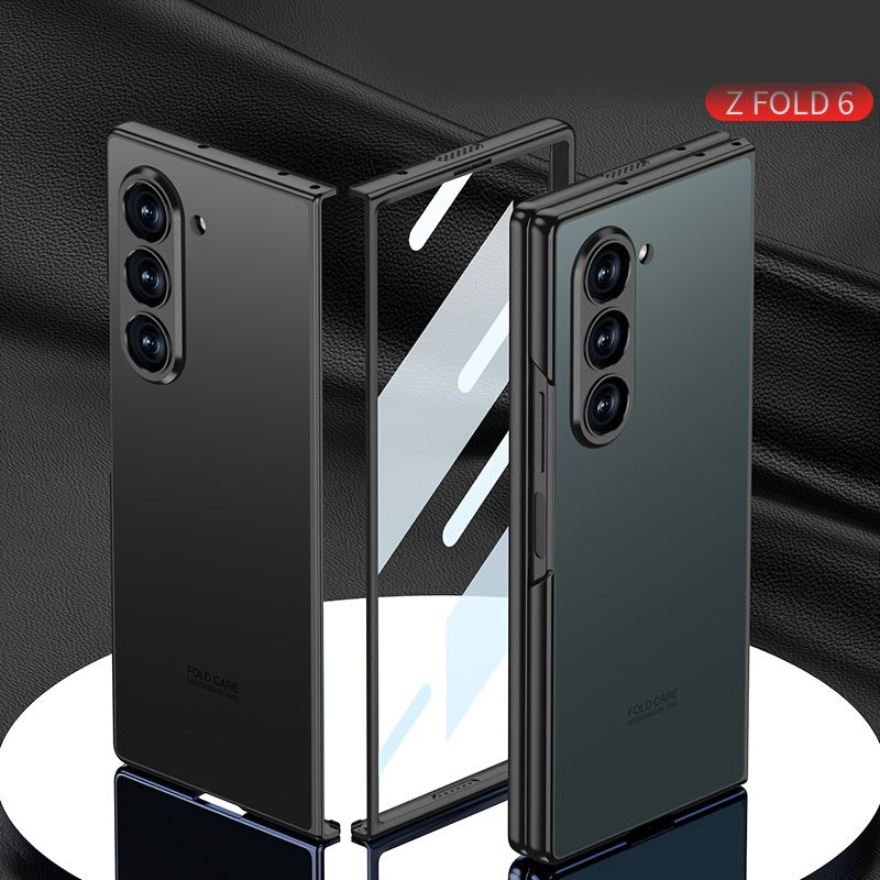 Frosted PC Shell-Film Mobile Phone Case for Samsung Galaxy Fold Series Shockproof Drop-Proof Business Protective