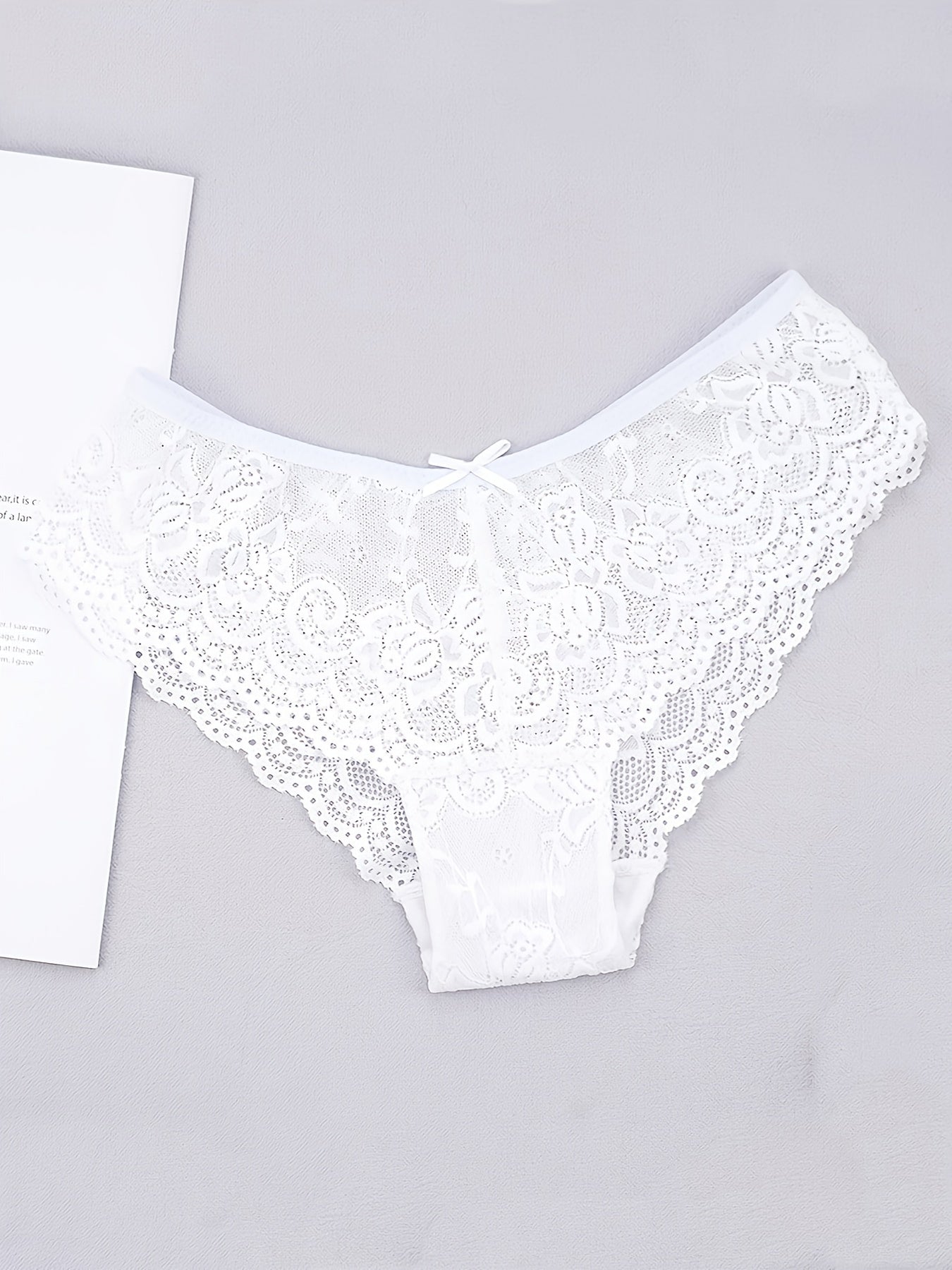 Women's Low Waist Lace Panties 6 Pack Comfortable Seamless Underwear