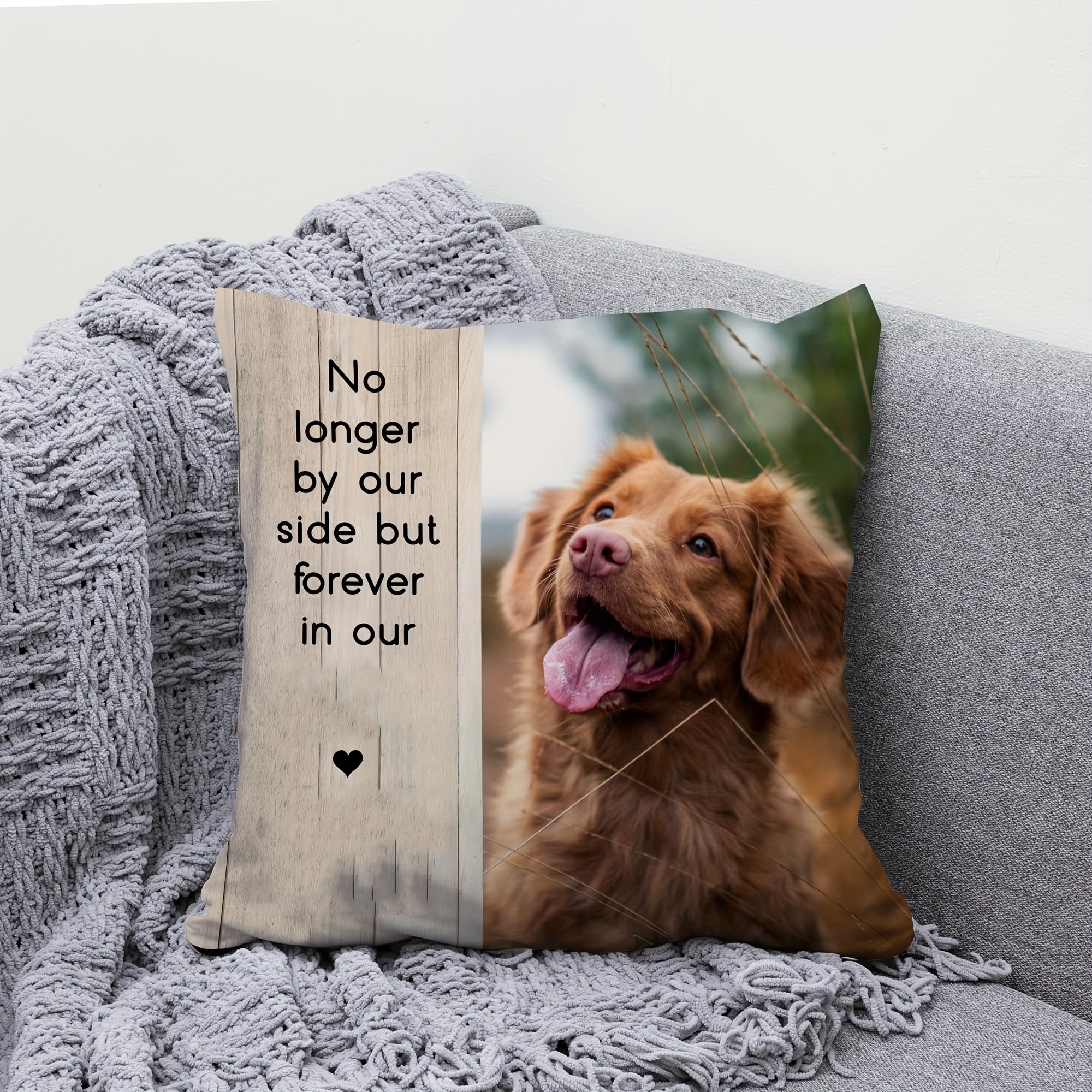 Decorative Pillow Cover Square Cushion Case 18x18 Inch Heart Design Home Decor