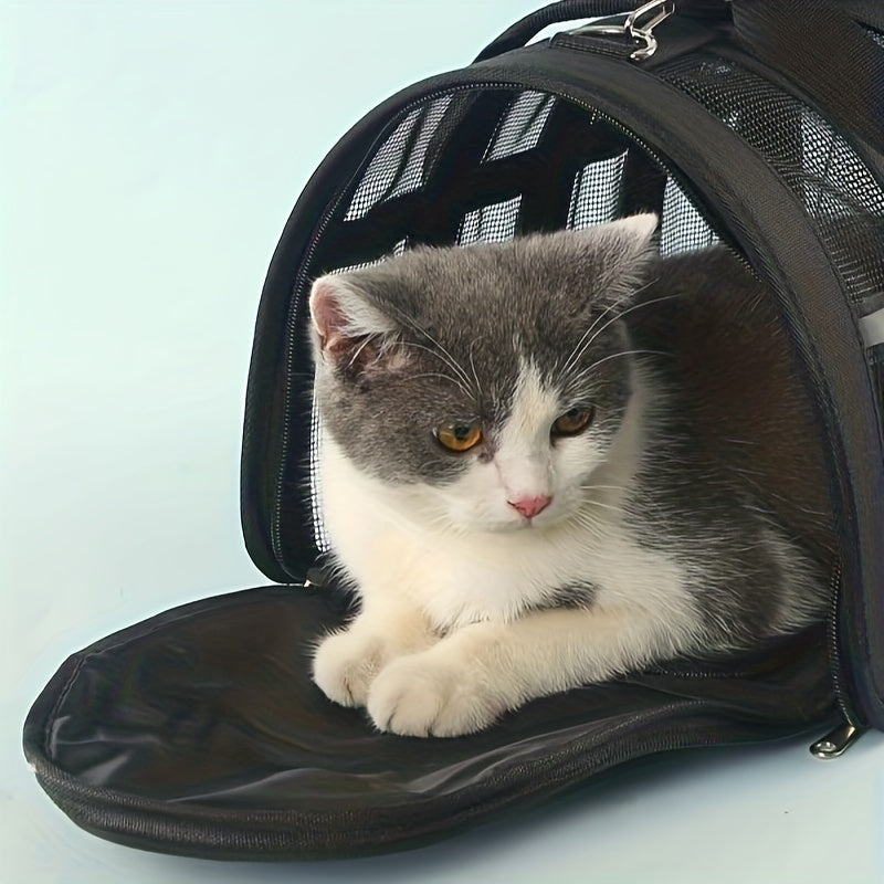 Portable Pet Carrier Bag with Locking Zippers Airline Approved for Dogs and Cats