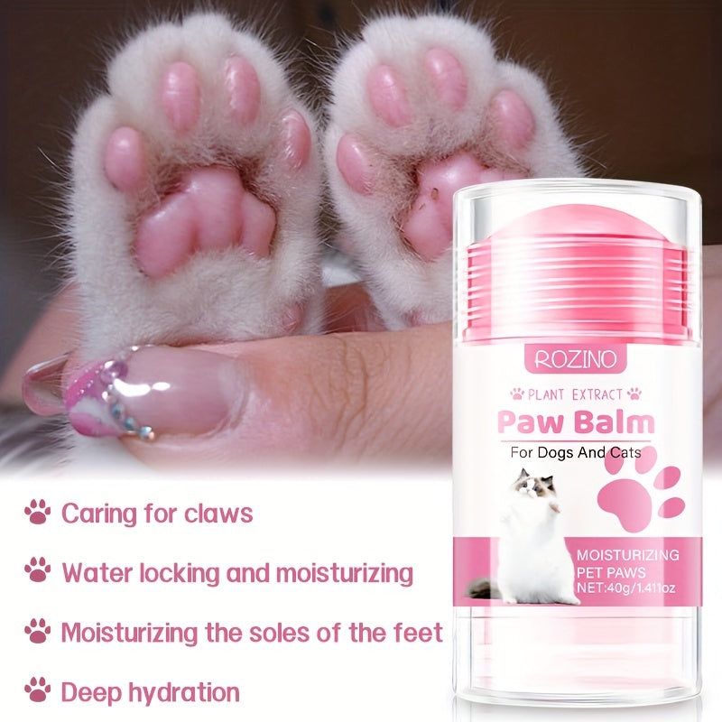 Pet Paw Balm Stick for Dogs and Cats Moisturizing Repair Soothes Dry Paws 40g