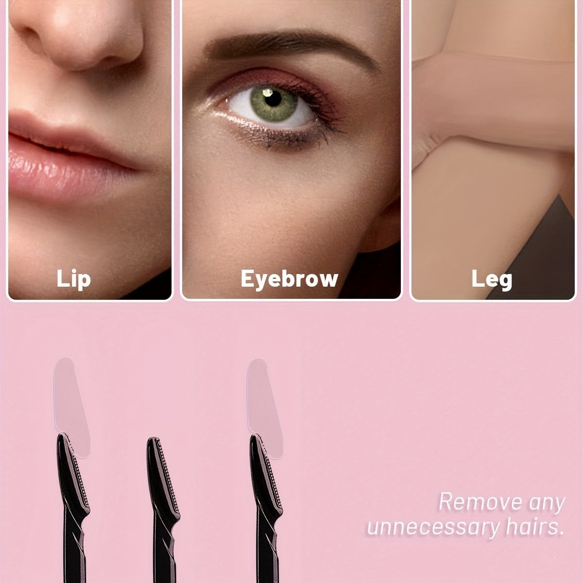 Women's Male Hypoallergenic Stainless Steel Facial Razors Black 50pcs