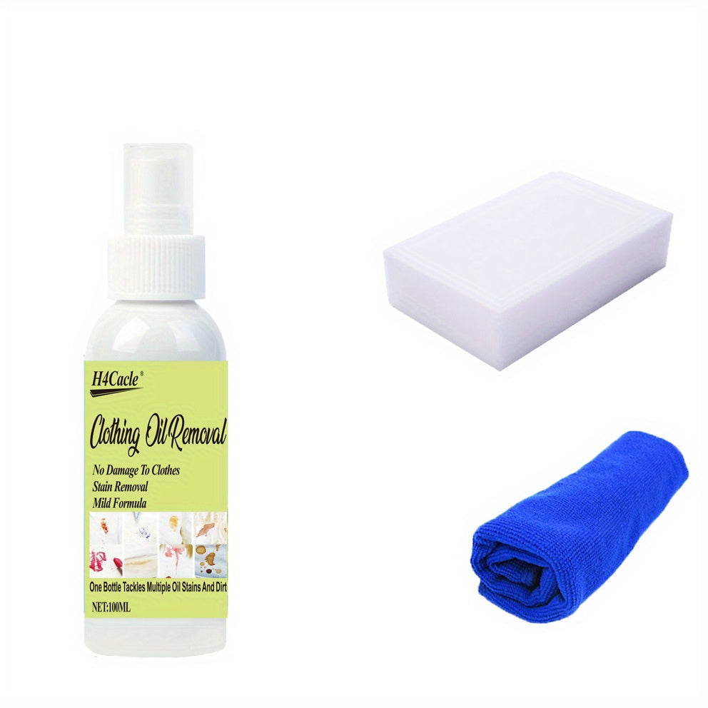 Multi-Action Stain Remover Spray 1 Fl Oz, Low Odor Citric Acid Degreaser for Fabric