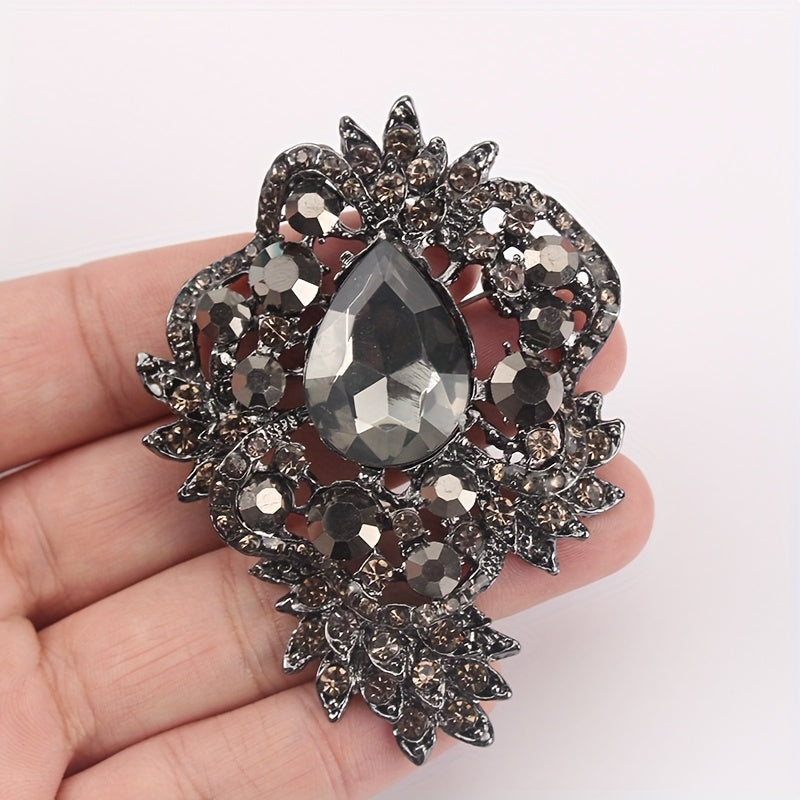 Rhinestone Brooch Pin for Women Fashionable Jewelry for Sweaters Coats