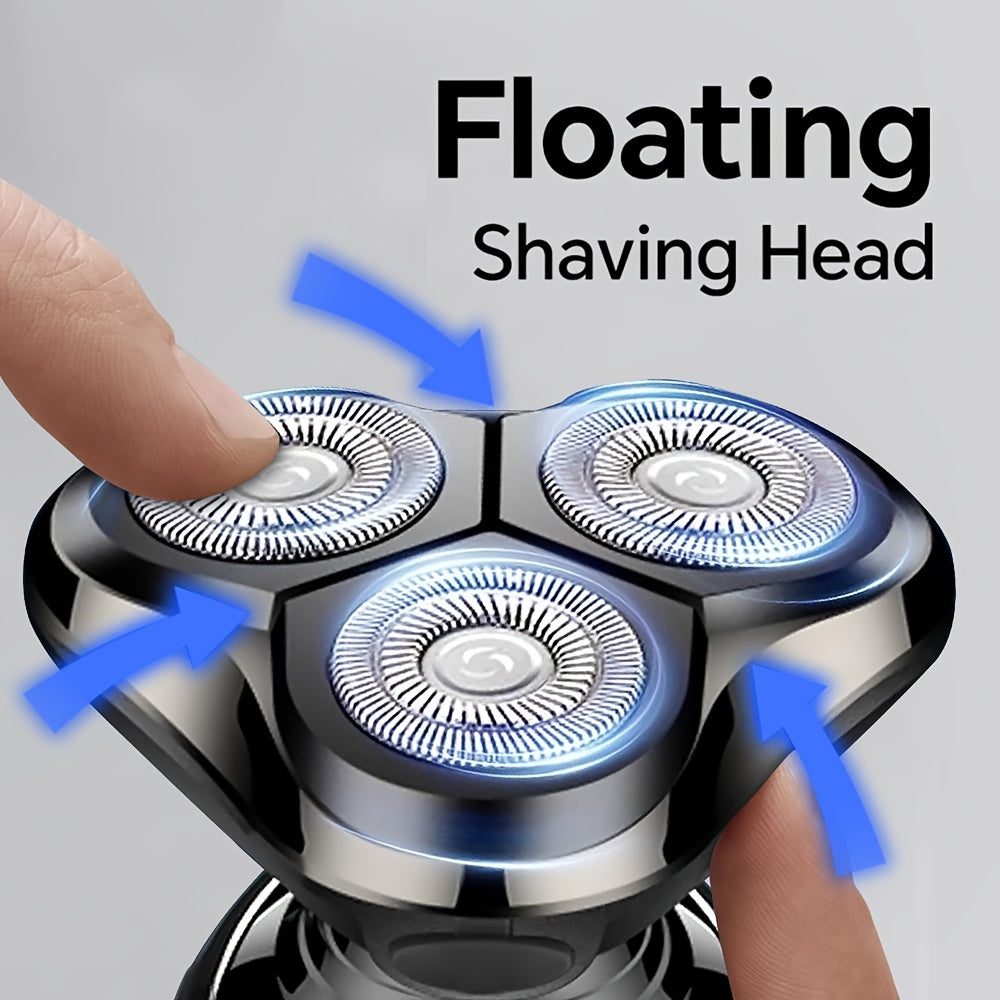 3-in-1 Rechargeable Electric Razor for Men Nose Hair Sideburns Trimmer Waterproof Gift