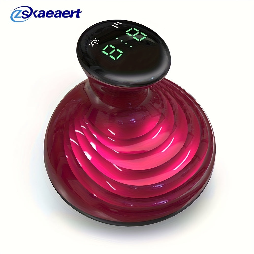 Masajeador eléctrico de ventosas con niveles de temperatura y fuerza, herramienta portátil recargable para masaje de espalda para mujeres, hombres y personas mayores