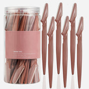 Razor de precisión para cejas de acero inoxidable unisex, 12 piezas con estuche protector