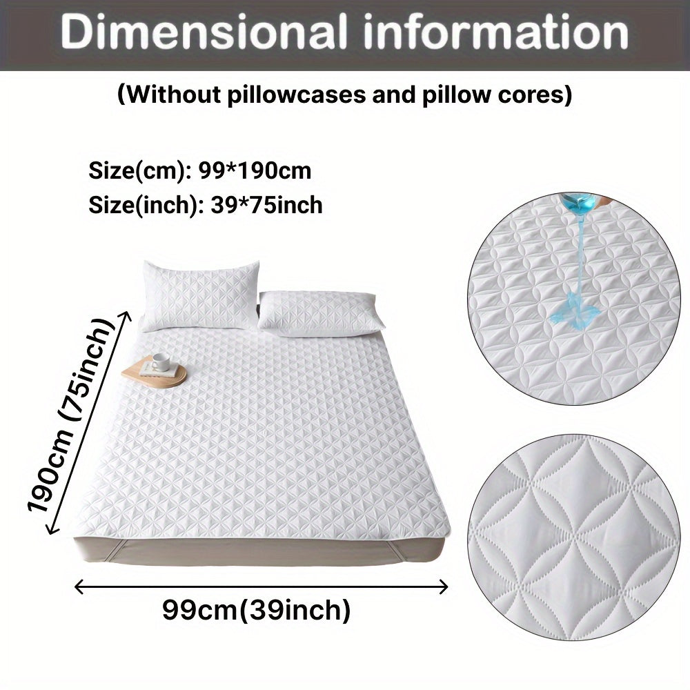 Waterproof Mattress Protector Hypoallergenic Breathable Dustproof Ultra-Soft Bed Cover for Bedroom Dorm Hotel