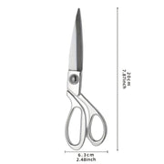 Stainless Steel Tailoring Scissors Sharp Blades for Sewing and Crafts 8 Inch