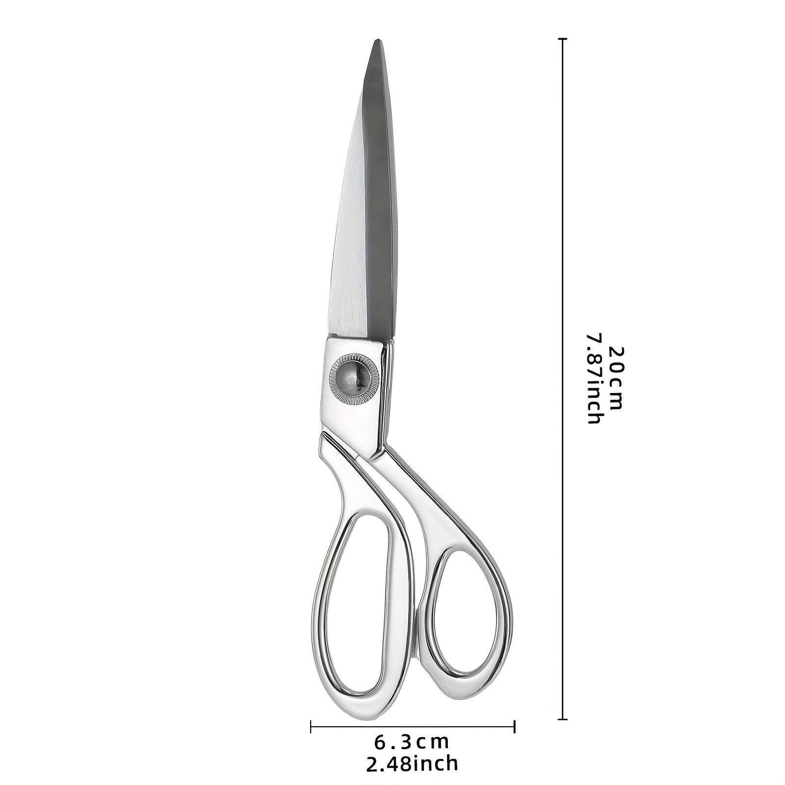 Stainless Steel Tailoring Scissors Sharp Blades for Sewing and Crafts 8 Inch