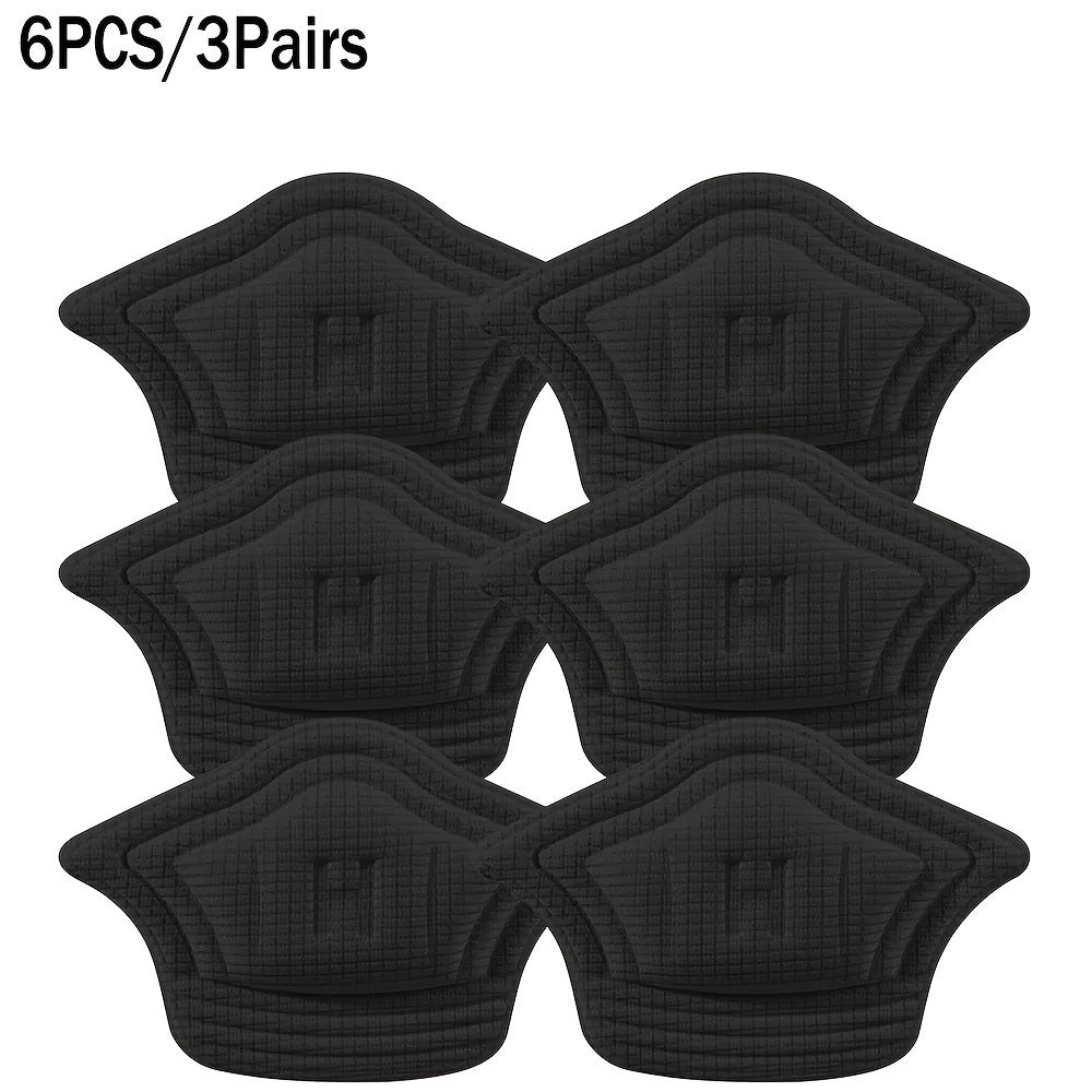 Unisex Shoe Heel Stickers 6-Pair Anti-Wear Cushions Adhesive Pads