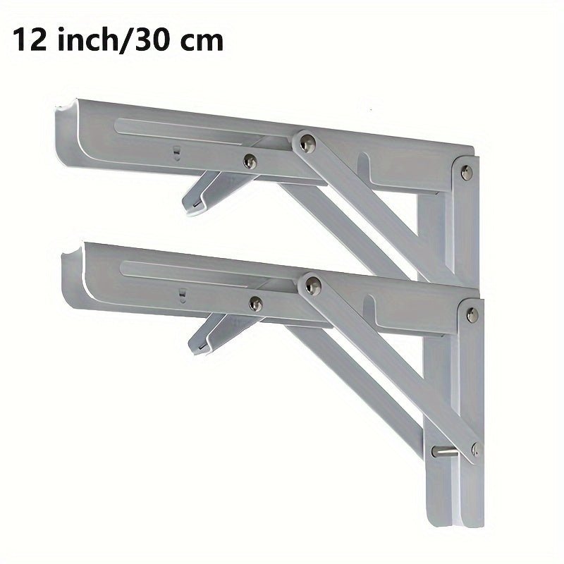 Heavy Duty Folding Shelf Brackets Wall Mounted Stainless Steel for Bench Table