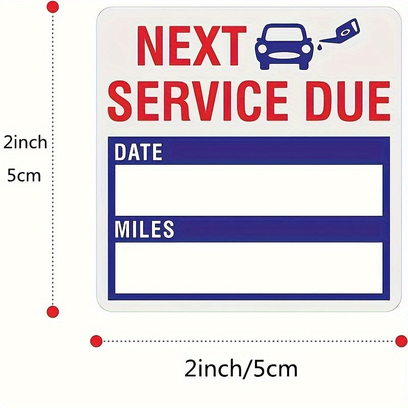 150 Pcs Oil Change Reminder Stickers Maintenance Deadline 5.08cm
