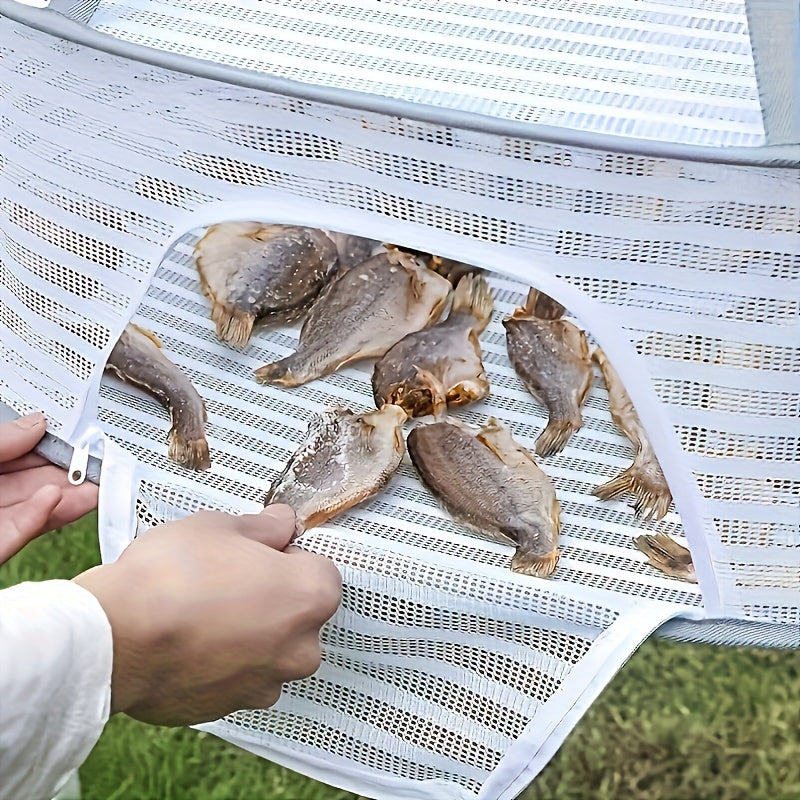 Foldable Mesh Drying Rack for Fish, Shrimp, Produce, Herbs, 1-3 Layers