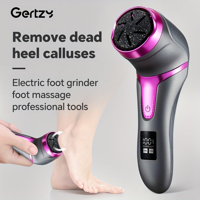 Electric Callus Remover Foot Care Tool Rechargeable Portable with 360° Rotary Grinding for Hard Dry Skin