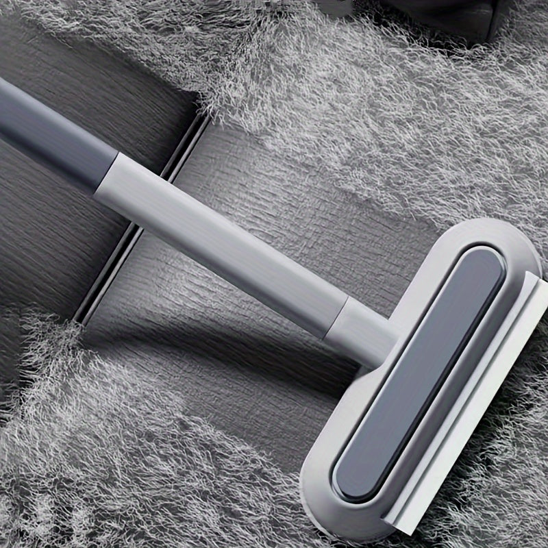 Uzun tutqichli deraza ekranini tozalash uchun cho'tka va uy hayvonlari tuklarini olib tashlovchi