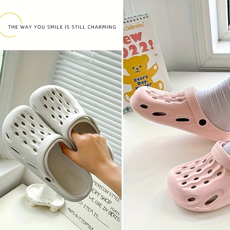 Women's Lightweight Slip-On Sandals, Indoor Outdoor Beach Shoes