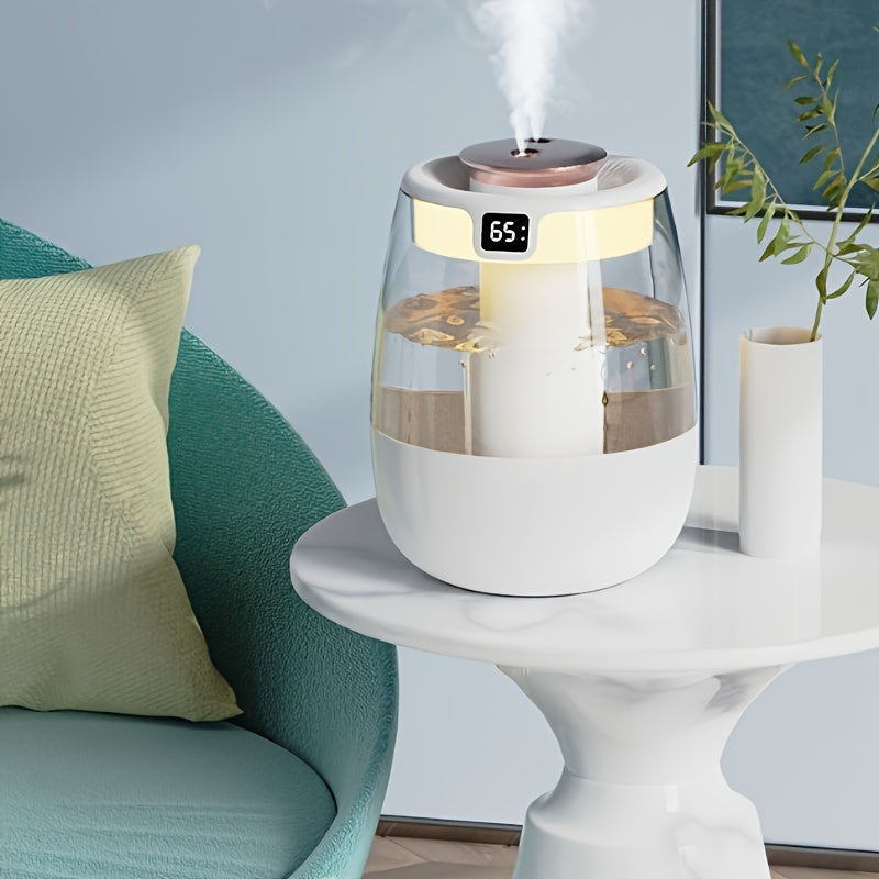 Humidifier with Ultra-Quiet Double Mist Large Capacity Humidity Display for Room Use