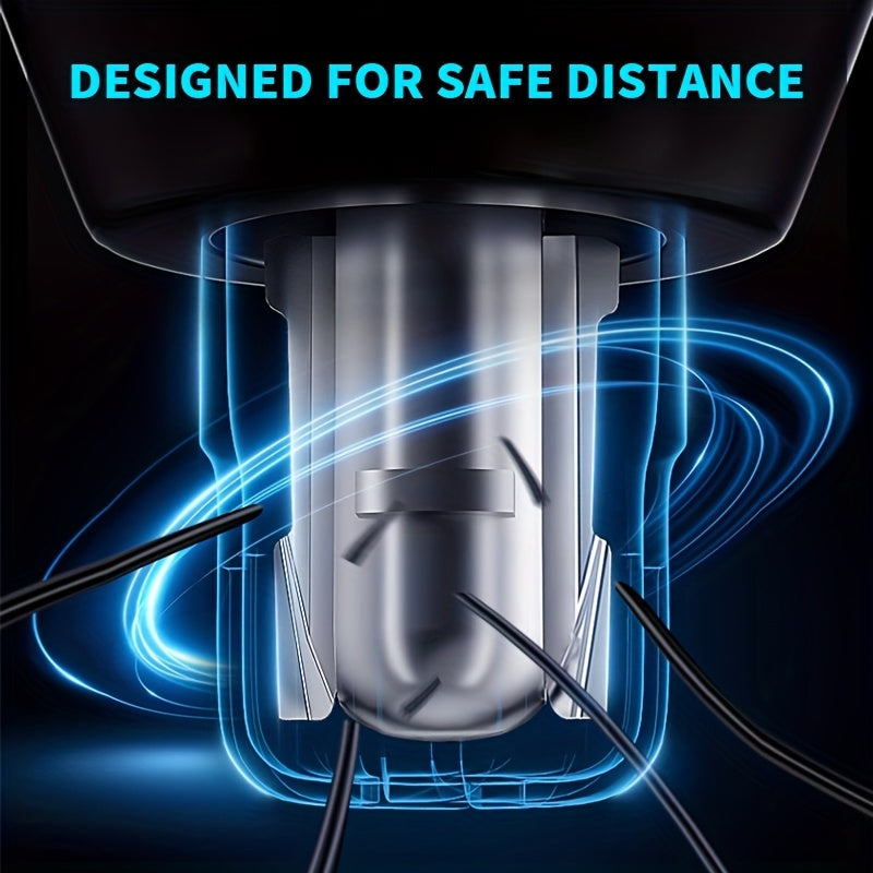 Unisex Stainless Steel Electric Nose Hair Trimmer with LED Display