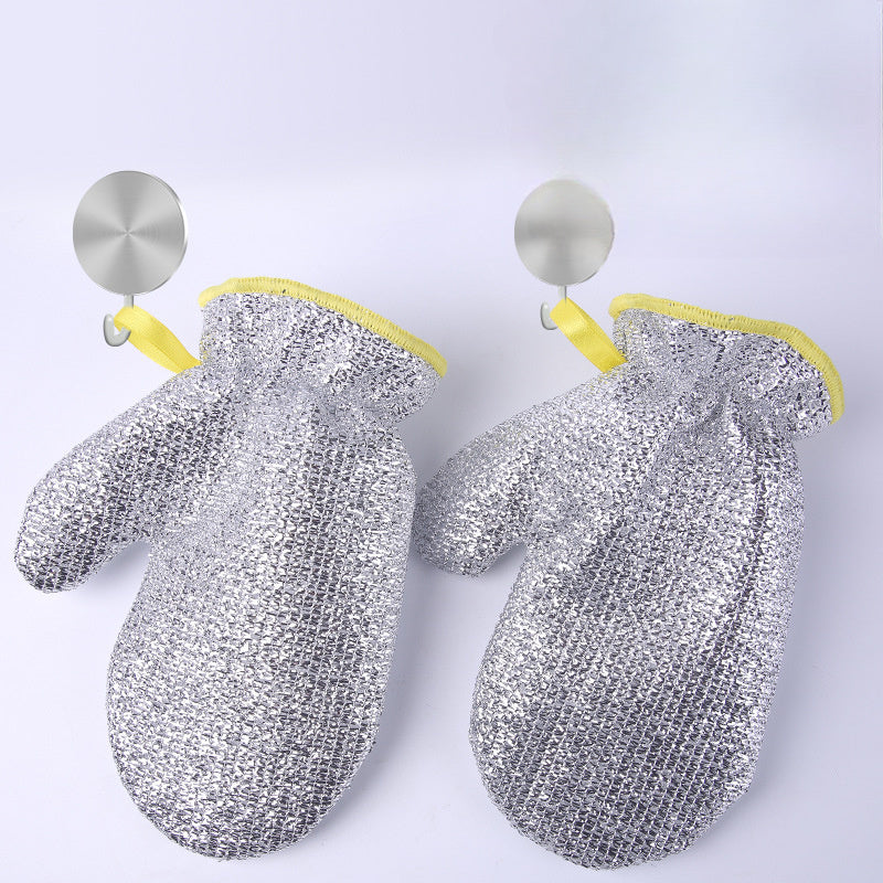 Oshxona Idishlarni Yuvish Qo'lqoplari - Isiga Qarshi, Suv O'tkazmaydigan va Samarali Tozalash Uchun Ichki Tozalovchi Bilan Jihozlangan