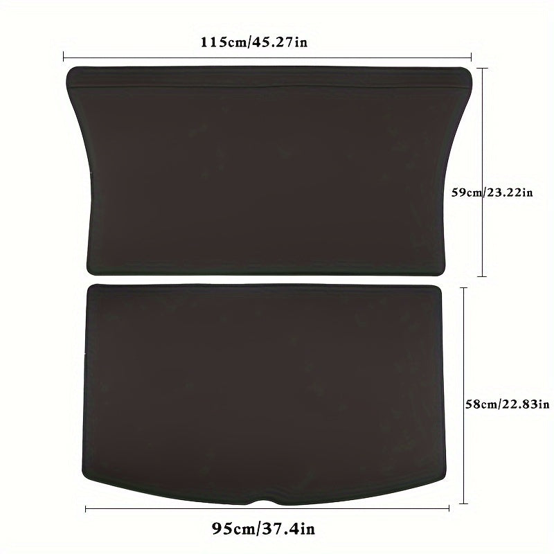 Premium PU Leather Trunk Mat for Tesla Model Y/3 Cargo Liner Scratch-Resistant Durable