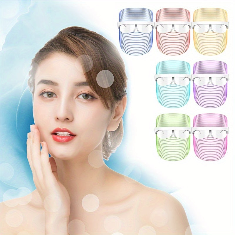 USB Rechargeable LED Facial Massager Face Mask with 250mAh Lithium Polymer Battery
