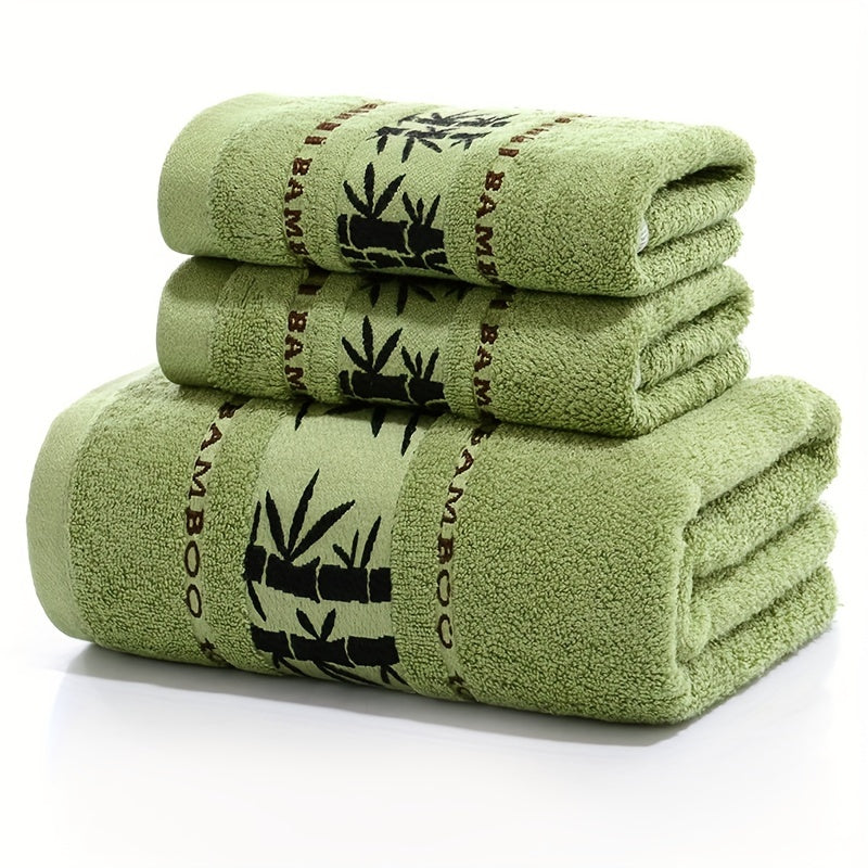 Bamboo Fiber Bath Towels Set 3 Pieces Absorbent and Soft for Men Women