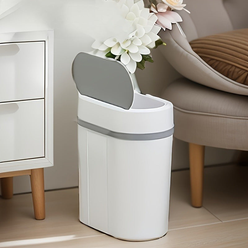 Uy uchun ishlatiladigan batareya bilan ishlaydigan ABS rezina aqlli sensor axlat qutisi