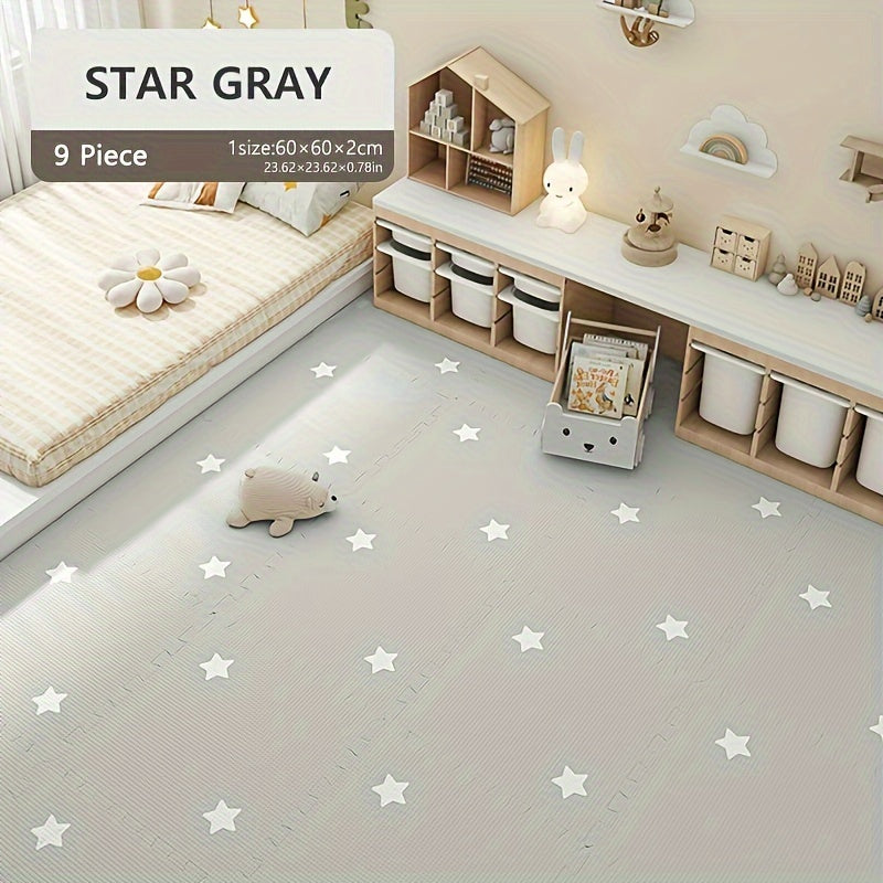 Set of 9 EVA Foam Interlocking Play Mats Puzzle Exercise Floor Tiles for All Ages