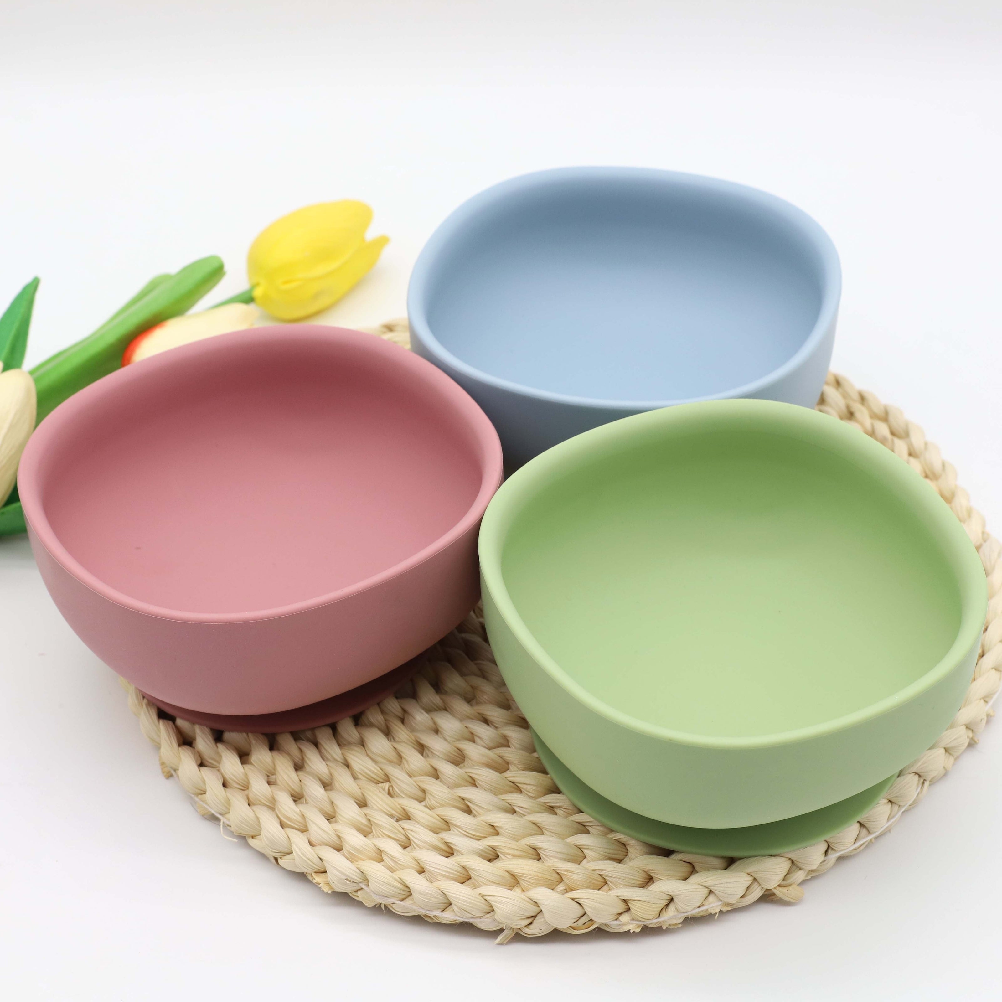 Silicone Suction Baby Feeding Bowl for Self-Feeding Food Grade Soft BPA-Free