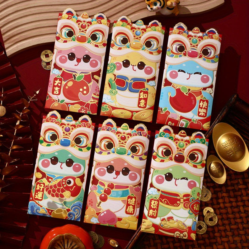 30 Pack Red Envelopes for Chinese New Year Spring Festival Wedding Lucky Money Pouches with 3D Snake Design