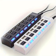 4-Port USB 2.0 Hub with Independent Switches for Tablets and PCs