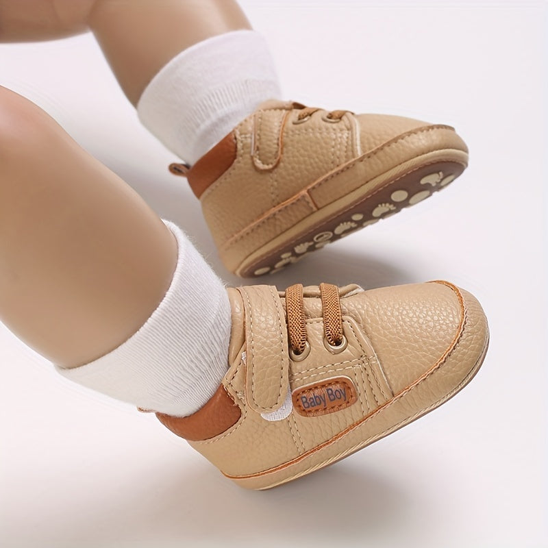 Toddler Casual Sneakers with Geometric Pattern All-Season Non-Slip PU Upper