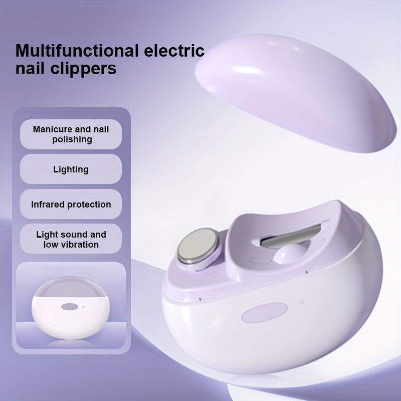 USB orqali zaryadlanadigan litiy polimer batareyali elektr tirnoq kesgichi, manikur, tirnoq faylini, polirovka qilish, shakllantirish uchun mukammal va sovg'a sifatida.