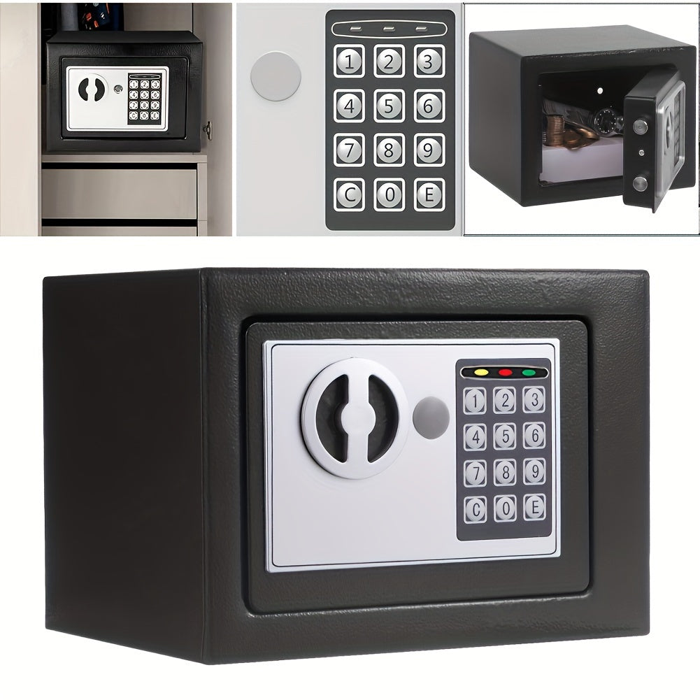 Digital Metal Security Safe with Combination and Key Lock for Valuables in Homes and Offices