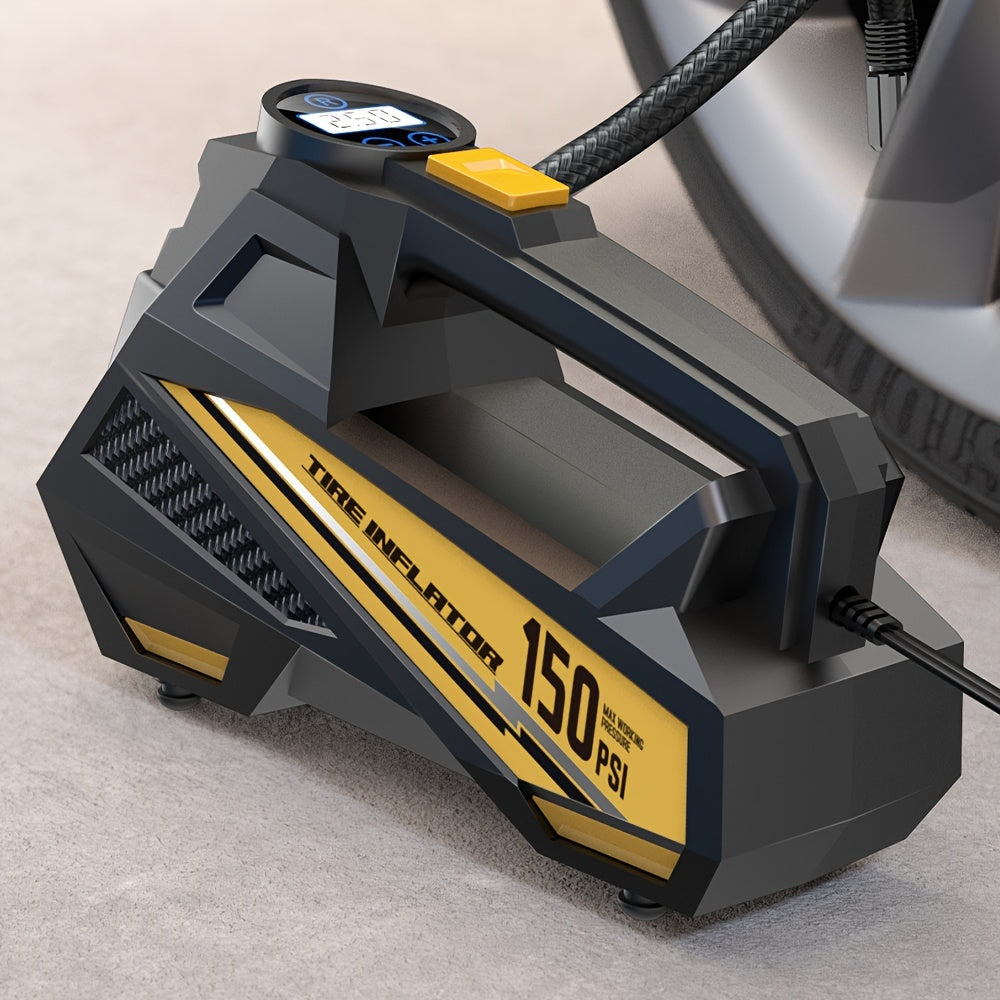150 PSI raqamli avtomobil shinalarini to'ldiruvchi LED chiroqli, avtomobillar, mototsikllar va velosipedlar uchun
