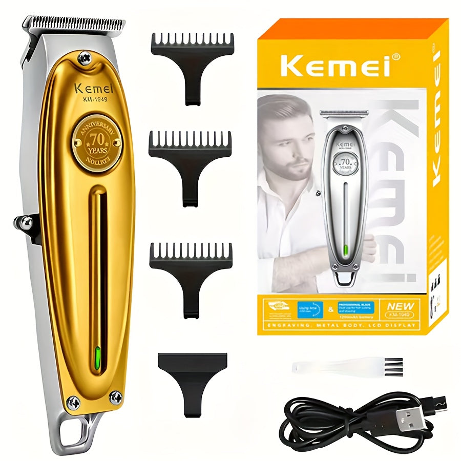 Men's Hair Clipper Trimmer Fast Charging High-Quality Metal Salon Professional