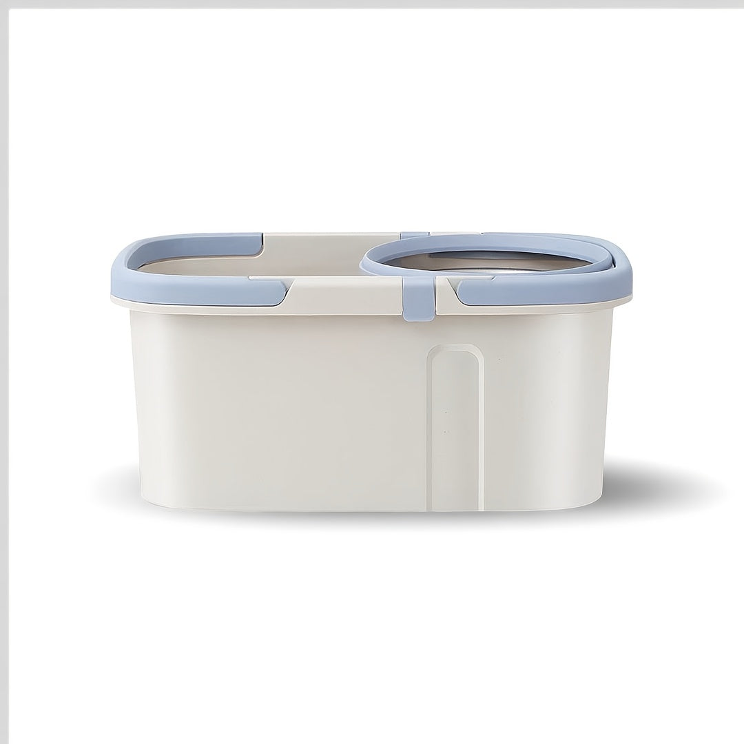 Conjunto de fregona y cubo giratorio de 360° con sistema de drenaje rápido para cocina, baño y sala de estar
