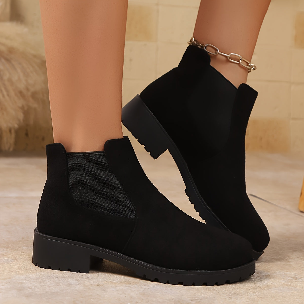 Women's Ankle Boots Retro Style Warm Flat Wide Width Shoes