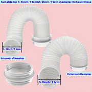 Portable Air Conditioner Hose Connector Fits 12.95cm & 15.24cm No Electricity Needed