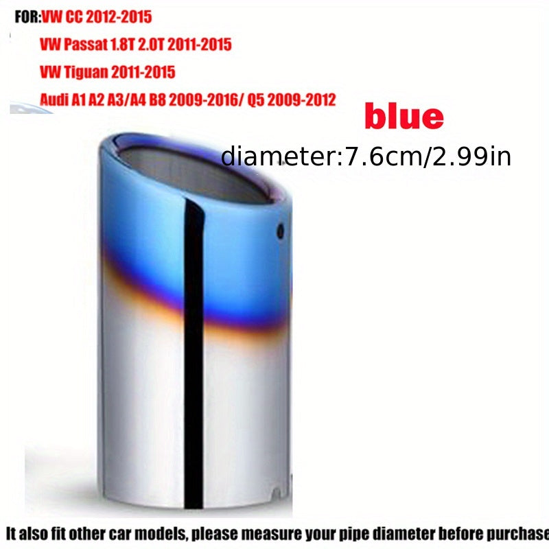 Универсальный 76мм накладка на выхлопную трубу автомобиля стильное покрытие для седана и внедорожника