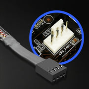 Controlador de ventilador de 5 vías alimentado por USB con control de temperatura PWM Máximo 36V con respaldo adhesivo