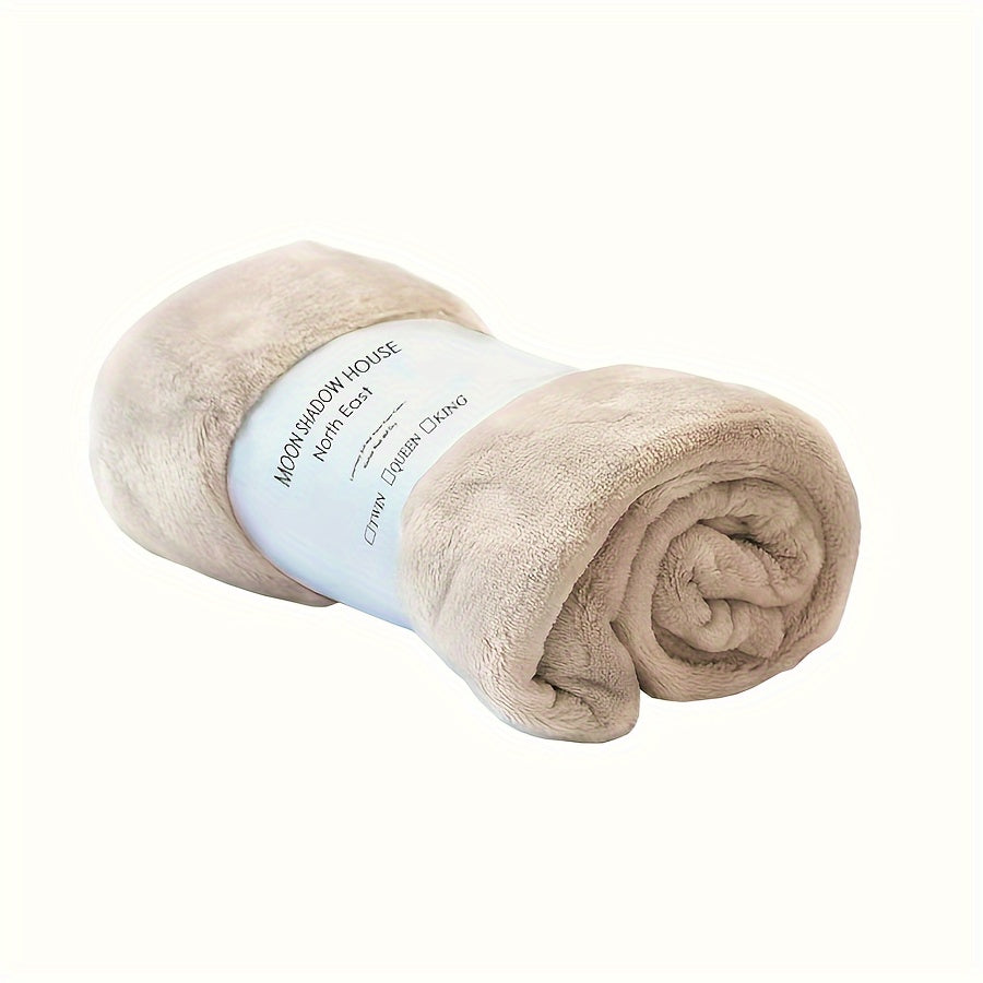 Fleece Blanket for Couch Solid Color 300GSM Soft Fuzzy Cozy All Seasons