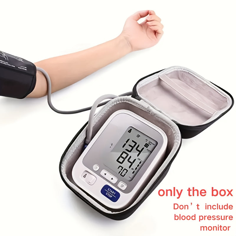 Black EVA Hard Shell Blood Pressure Monitor Case with Hand Strap