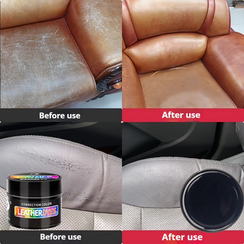 Leather Dye Restorer for Cars and Furniture, 30g, Quick-Dry, Faded and Scratched Leather Repair