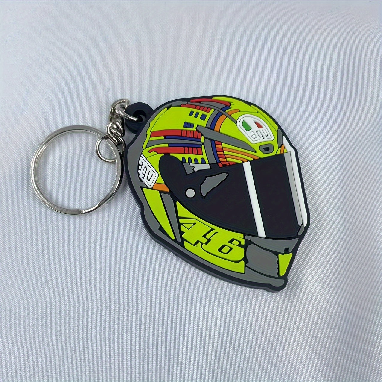Durable Rubber PVC Motorcycle Racer Keychain for Men Gift Christmas Birthday